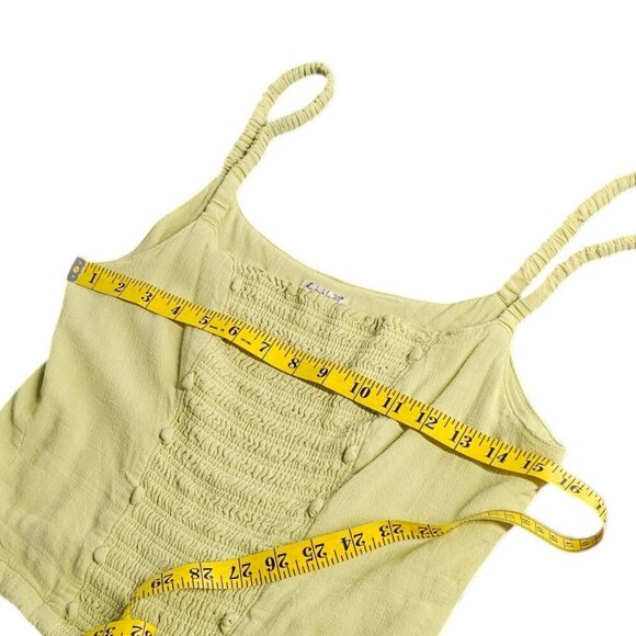 Free People Intimately Womens Smocked Crop Tank, Green, Size Small - Picture 3 of 7